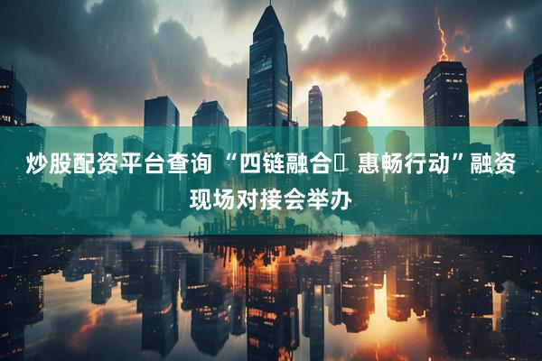 炒股配资平台查询 “四链融合・惠畅行动”融资现场对接会举办